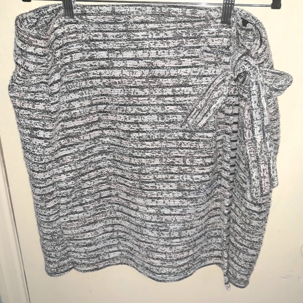 Loft Plus Tweed Wrap Skirt